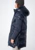 Wittchen Women's Down Coat In Combination Materials With Hood, Navy Blue, Navy Blue Nylon