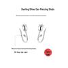 Solid Sterling Silver S999 Tulip Rose Flower Ear Cuffs Korean Style Women's Jewelry
