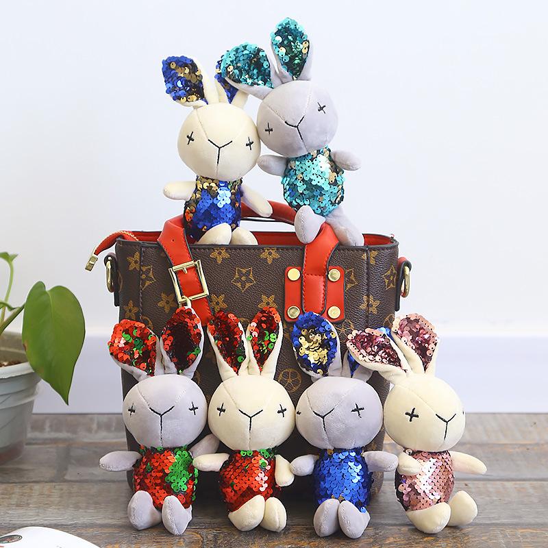 Children's Toy Rabbit Plush Doll Small Pendant Doll Backpack Cute Doll School Bag Keychain