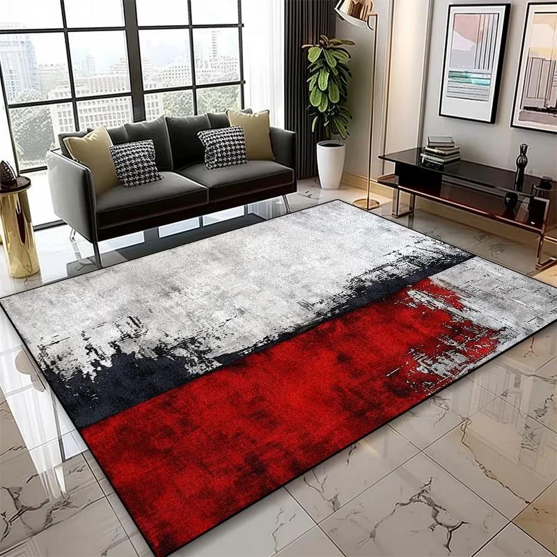 Tappeti Geometrici Moderni di Lusso per Soggiorno Decorazione Casa Tappeti Grandi Antiscivolo per Camera da Letto Tappetini Morbidi Lavabili per Comodino