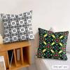 Z Imazighen Kabyle Jewelry Cushion Cover Silky Short Plush Invisible Zipper Dustproof Sofa Pillow Case For Home Decor