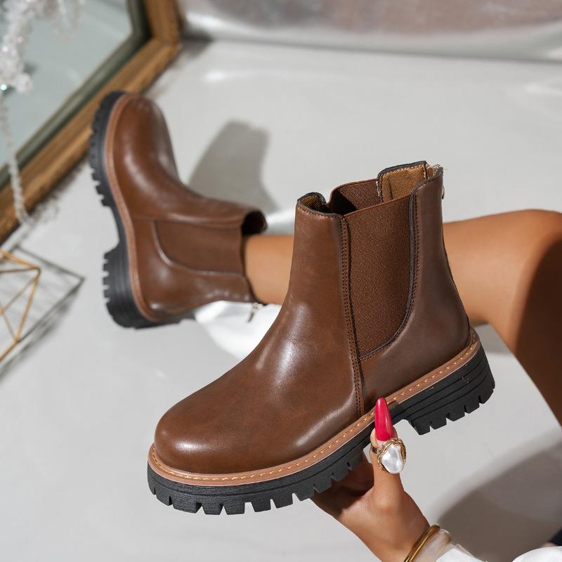 

Новая женская обувь на высоком каблуке, с круглым носком и толстой подошвой, в комплекте пара 36 коричневый