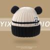 Baby Hat Winter Cute Cartoon Double Ball Wool Hat Boys and Girls Baby Ear Protector Knitted Hat Children's Pullover Hat