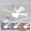 Ceiling Fan with Light Ceiling Fan Light Remote Control LED Light Fan 3 Light Colors Timing Wireless Fan for Living Room Bedroom