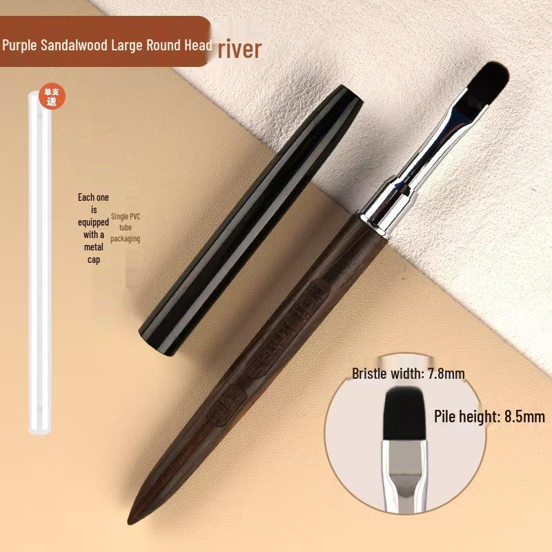 Sandalwood Manicure Gel Pen Set: Large Round, Flat & Square Heads for Nail Technicians