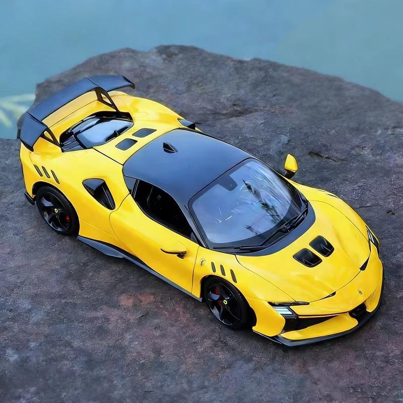 2026 Burago 1:18 Ferrari SF90XX Alloy Model Car Can Open All Replica for Collectors Racing Car Vehicle Model High Simulation Kids Toy Gift