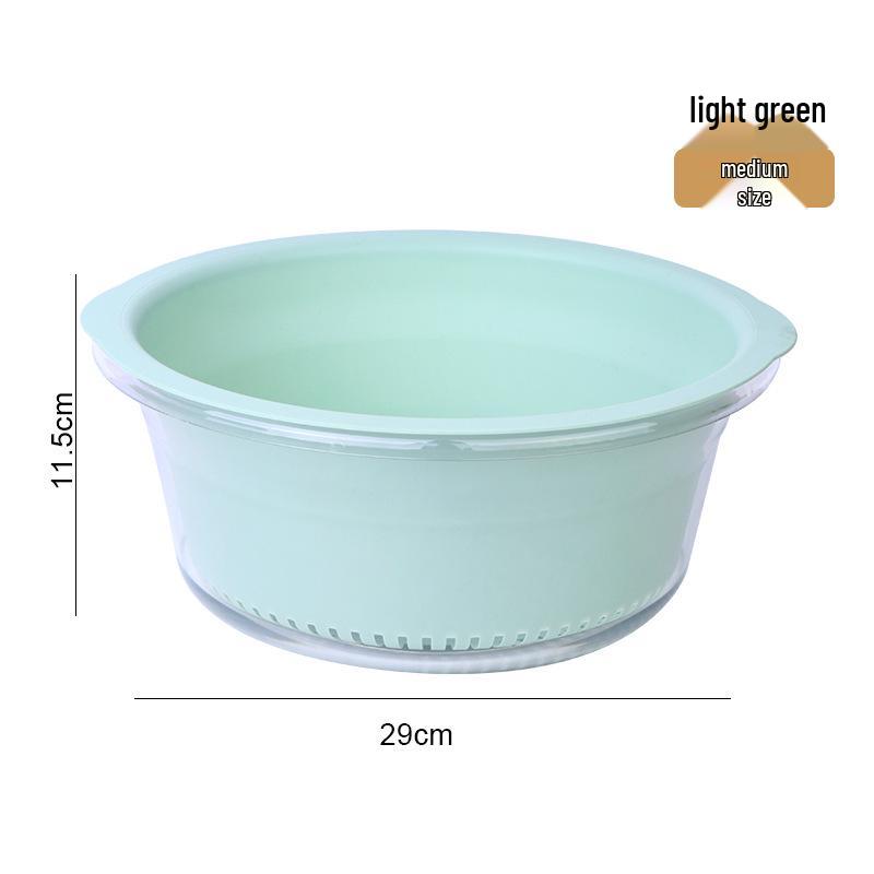 Double-Layer Large Capacity Kitchen Colander & Washing Basin