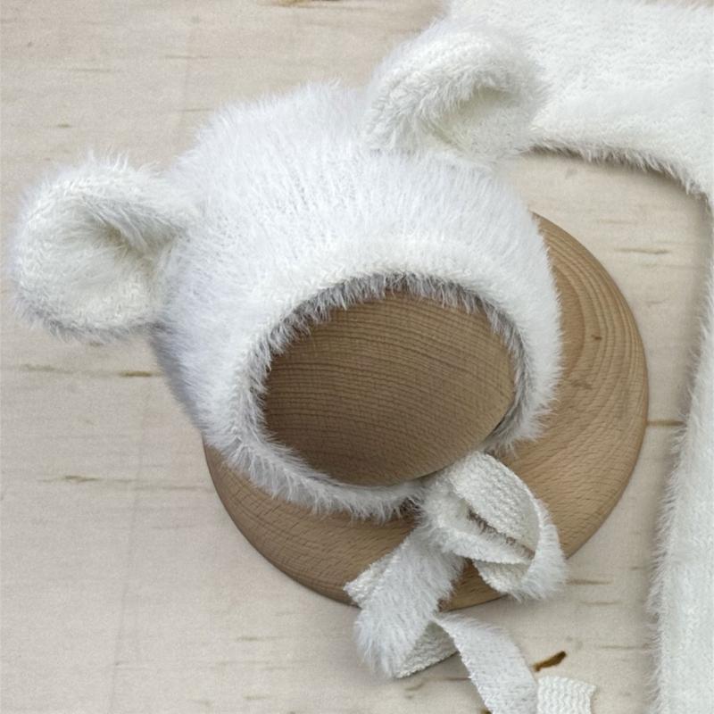 Baby Photography Props Bear Shape Outfit and Hat Set Boy Girl Outfit Photo Shoot Clothes Baby Costume Clothing