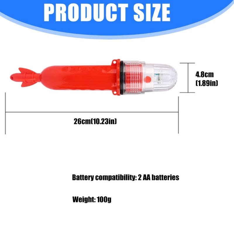 Energy Efficient 3V Fishing Light with Flashing Alerts Waterproofed Durability LED Fish Light for Marine Boats Safety