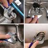YWHWLX Adjustable Wide Adjustable Wrench, Vertical Type, for Pipes, Plumbing, and Faucet Work, 44mm Opening, Lightweight, and Multi-Function, for Repa