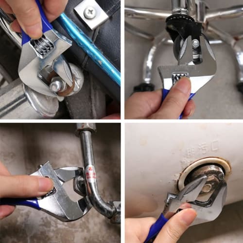 YWHWLX Adjustable Wide Adjustable Wrench, Vertical Type, for Pipes, Plumbing, and Faucet Work, 44mm Opening, Lightweight, and Multi-Function, for Repa
