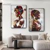 African Woman Abstract Art Canvas Paintings Africane Girl Africa Art Posters and Prints Wall Art Pictures for Living Room Decor