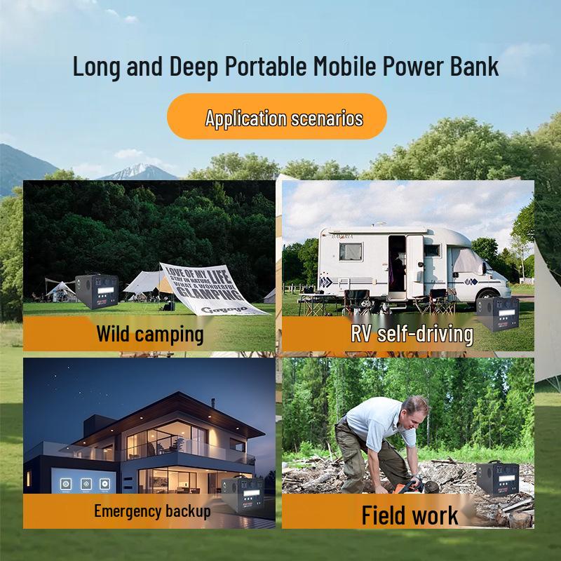 220V High-Capacity Portable Outdoor Power Bank for Camping, Self-Driving Tours, Live Streaming, and Emergency Backup.