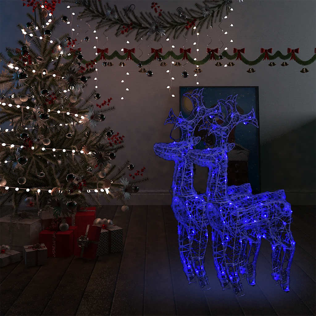 Reindeer Christmas Decoration 2 Pcs. 60x16x100 Cm Acrylic