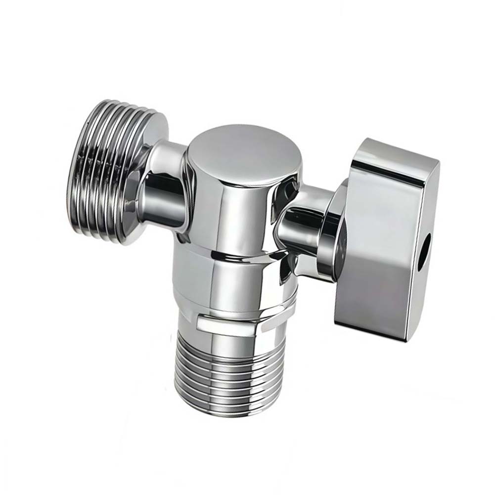 Zinc Alloy Corner Valve Faucet Featuring Polished Chrome Coating for Long Term Use and Space Saving Plumbing Setup