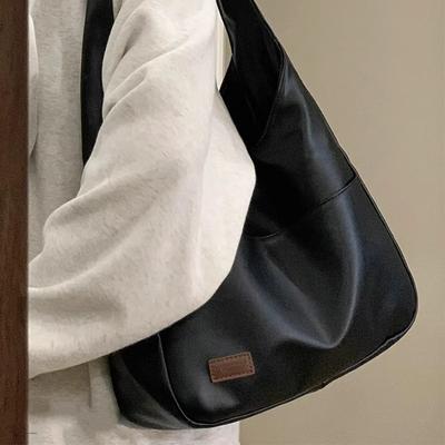 Retro Tote Bag Women's Large-capacity New Casual Versatile Work Commuter Student Class Shoulder Bag