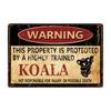 [ Kelly66 ] Warning Koala Rabbit Snake Chickens Elephant Bear Metal Sign Home Decor Bar Wall Art Painting 20*30 CM Size Dy151