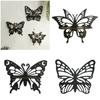 Black Hanging Shelf Crystal Holders Butterfly Shape Wood Cutout Floating Wall Shelves for Bedroom Living Room Decoration