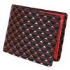 Inden Wallet 2803 Takane Black Deerskin x Red Lacquer Mount Fuji Pattern [Inden-ya] Bi-fold