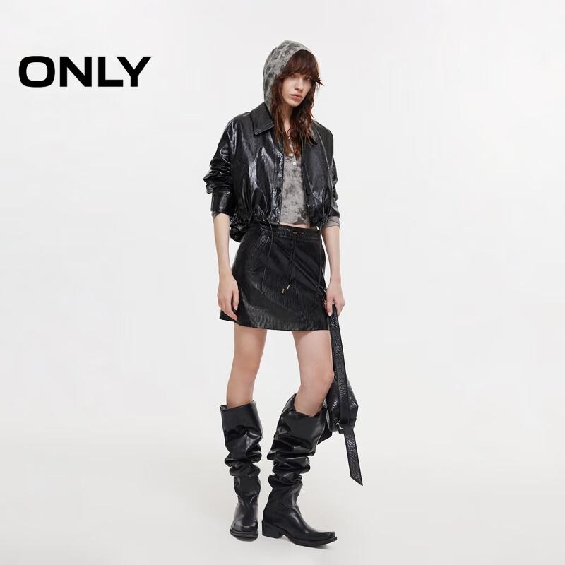 Only Women's Vintage Mottled Print Hooded Knit Top