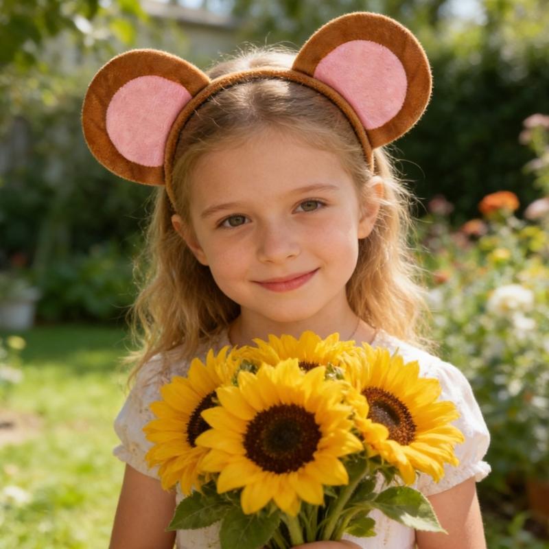 Soft Fabric Mouse Ears Headband For Kids Role Play Costume Accessories Halloween Mouse Costume Headwear