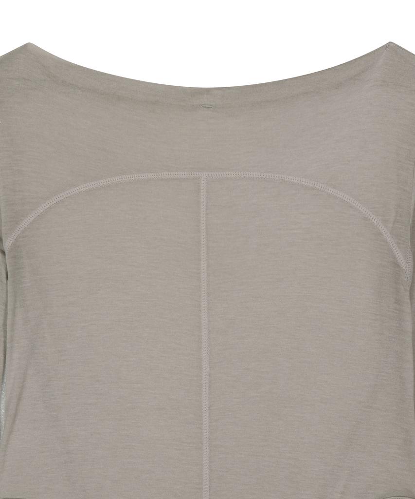 OJOS Curved Cut Layered Tee / Beige