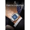 POEDAGAR Top Brand Luxury Watch for Men Waterproof Luminous Date Week Wristwatch Stainless Steel Square Quartz Watches