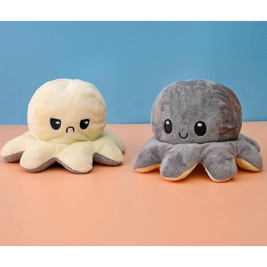Wendbare Oktopus-Stofftiere Schwarz und Grau 20cm, Zeigen Sie Ihre Stimmung ohne ein Wort-p