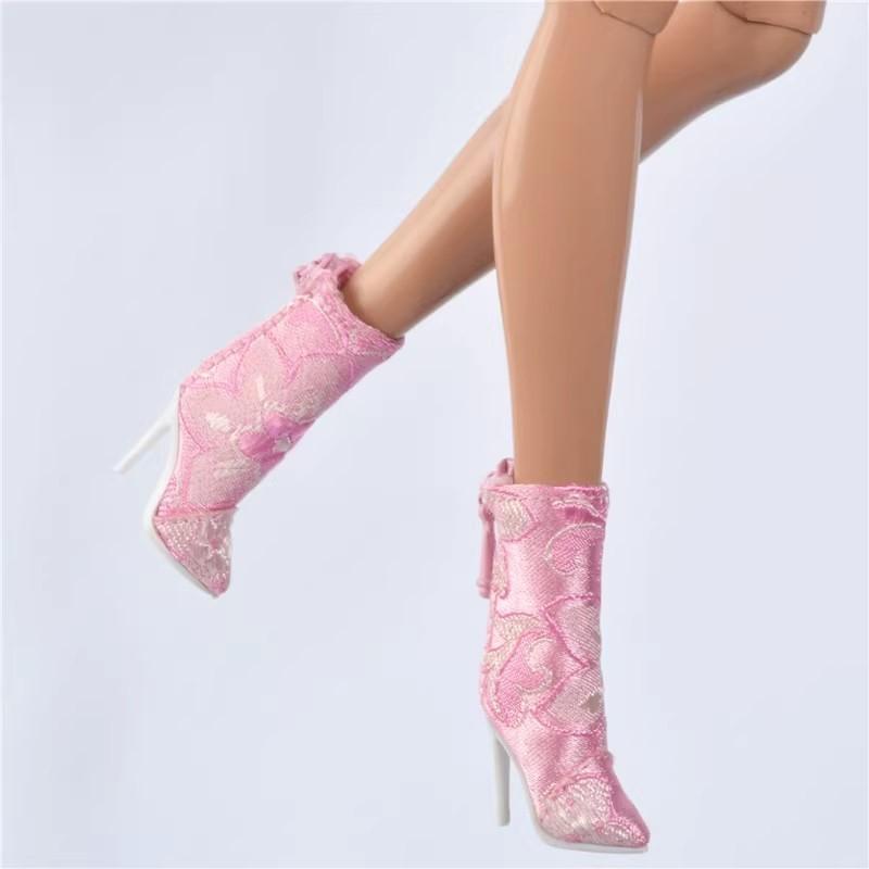

High-End 1/6 Supermodel Doll High Heels Shoes High Quality Handmade Plaything Boots Fashion Ankle Boots For Fr2 Fr6.0 Doll Accessories For 30cm Dolls
