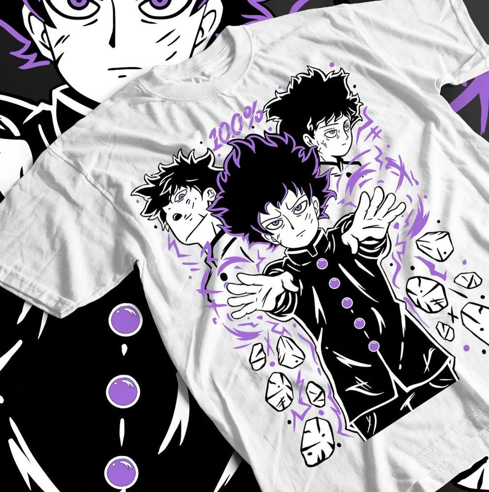 

Anime Manga Mob Psycho 100 Cast T-Shirt, Unisex Graphic Tee Dimple All Size, L