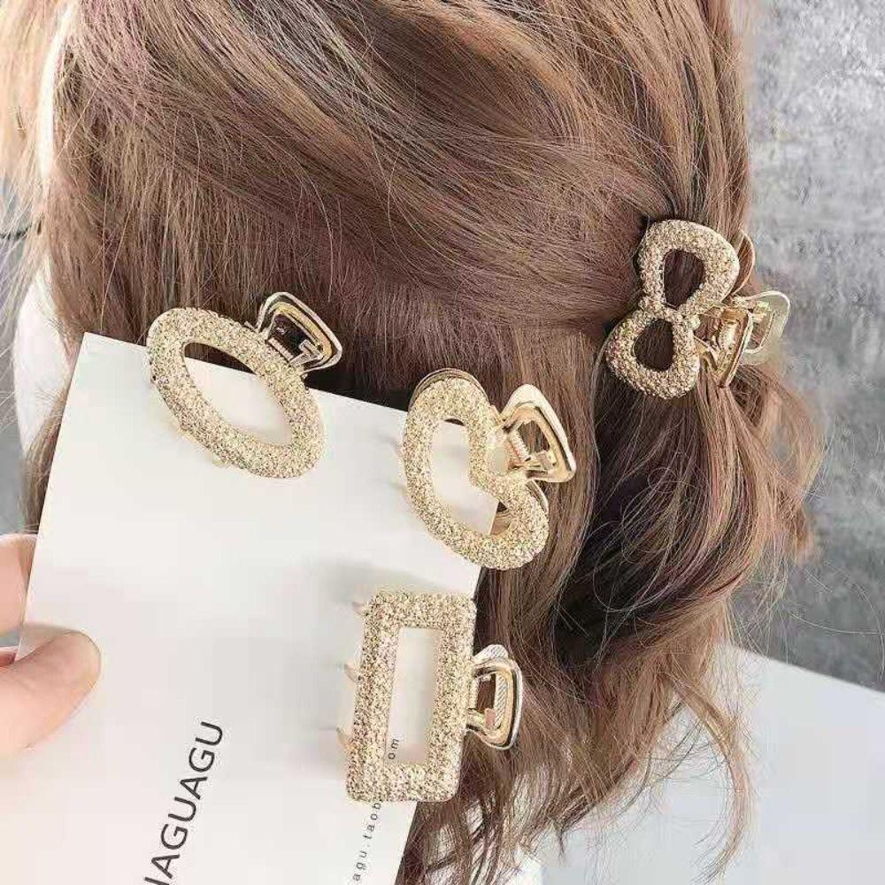 Gold Mini Claw Clip Metal Barrette Fashion Small Hair Clip  Girls