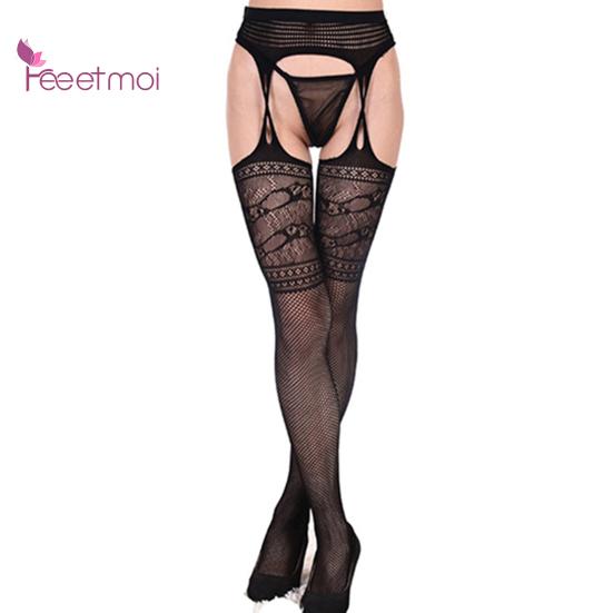 Sexy Pantyhose Enchanting Waist Curve Breathable Sleep Colthes Seamless Sexy Wear Long Mesh Lace Stocking Women Socks
