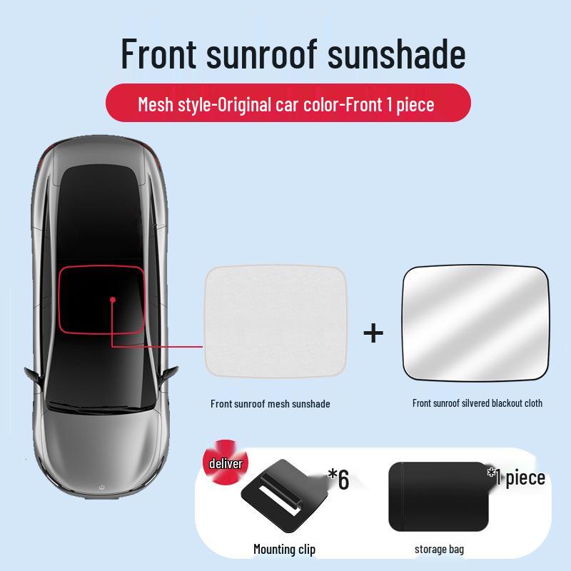 Leapmotor C01 Front & Rear Sunroof Two-Piece Silver-Coated Heat Insulation Sunshade Mesh