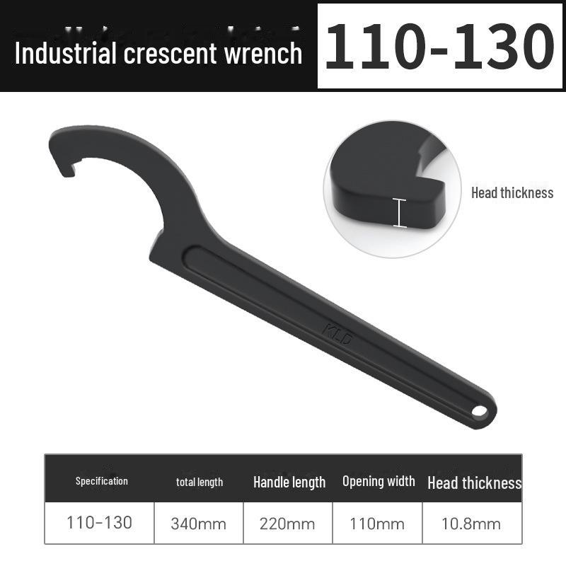 Cheie universală reglabilă în formă de semilună pentru contoare de apă - Design cu cârlig pentru absorbția șocurilor