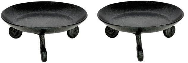 @ Small Wrought Iron Pillar Candle Stand 4.5 Inch Set Of 2 Z691 MJ-128-60%OFF