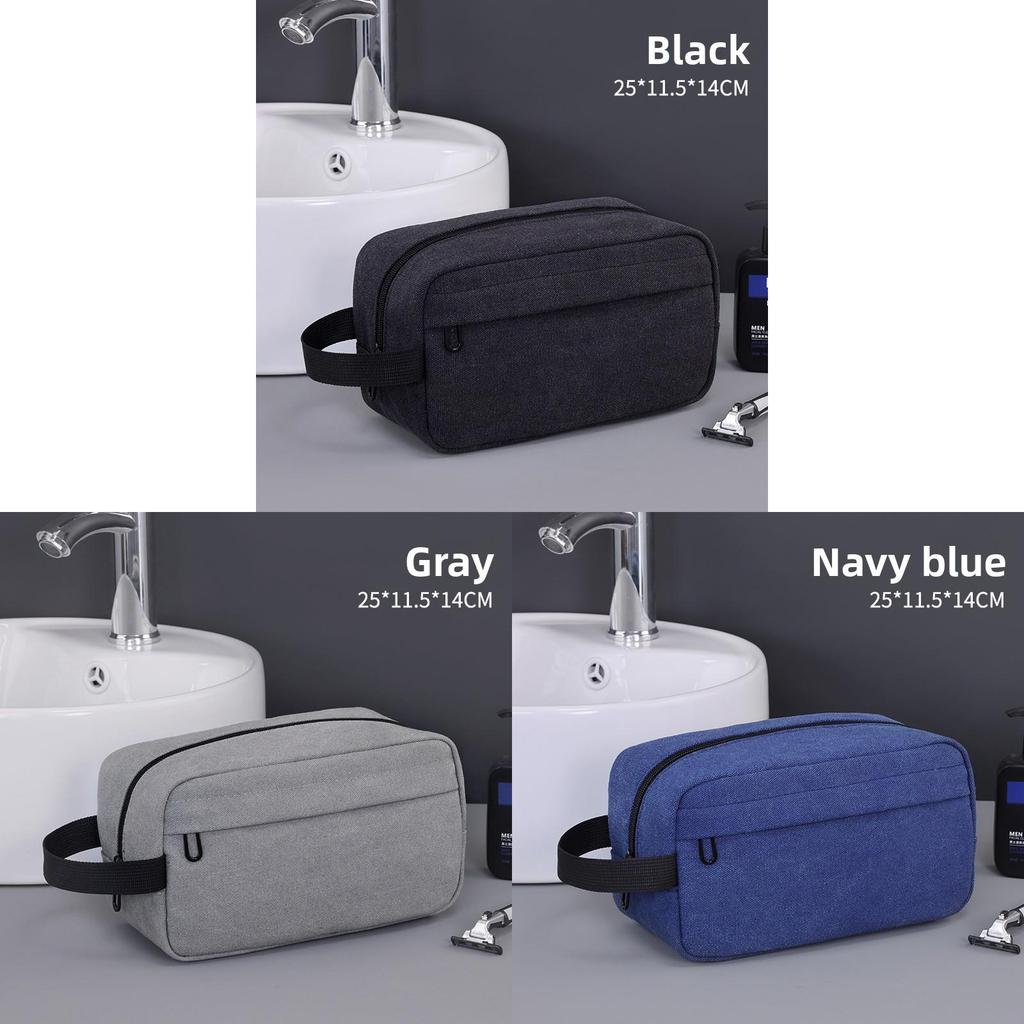 Canvas Travel Toiletry Bag With Water Wash Fabric For Men And Women