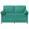 2 Seater Sofa Turquoise 158 X 83 X 95 Cm Velvet