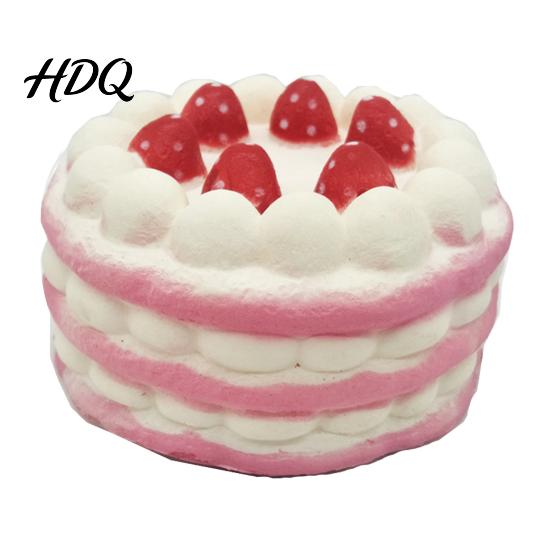 Stress Relief Gift Simulated Cake Squeeze Toy Soft Slow Rising Rainbow Layer Classroom Reward Slice Sensory for Adults Kids