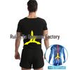 Men's Short Sleeve Sweat-Inducing Fitness Suit Corset: Plus Size Waist Trainer and Body Shaper