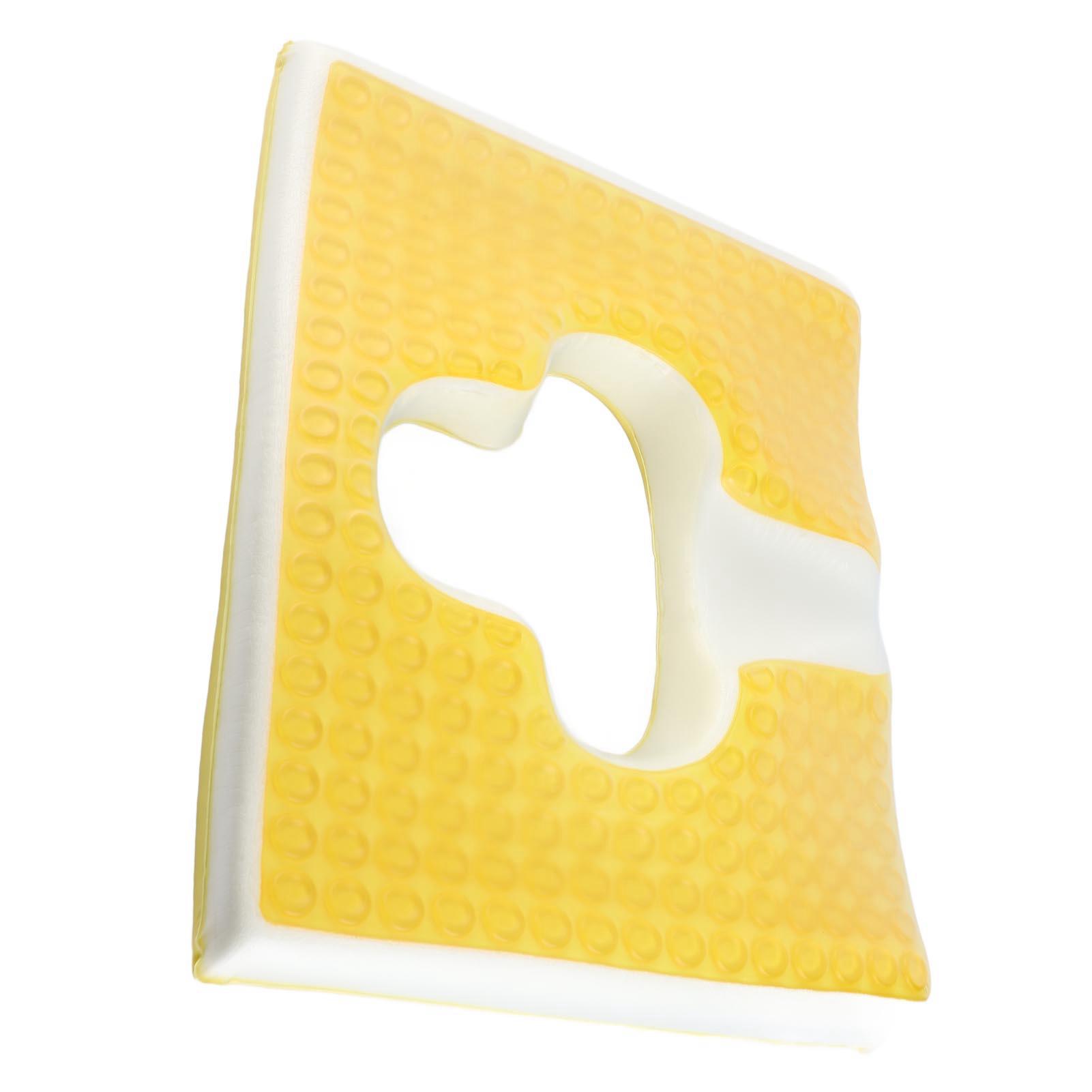 

Подушка для сидения с желтым треугольным наклонным дизайном в форме буквы Т для кормления пожилых людей