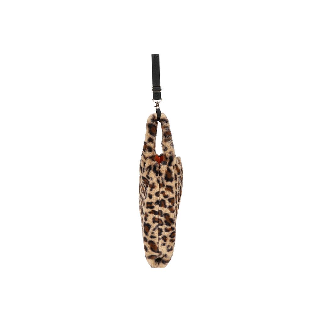 Lesportsac Leopard Fluffy Fur Shoulder Tote Bag [3030.Ld21]