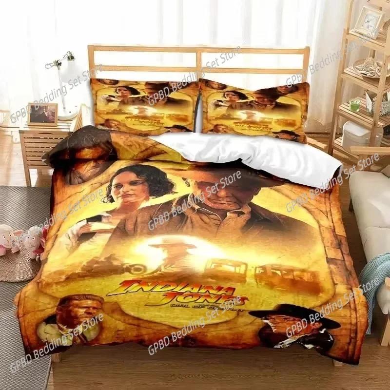 Indiana Jones The Dial of Destiny Stylish 3D NEW Duvet Cover Pillowcase Bedding Set Adult Boy Girl Bedroom Single Double Large