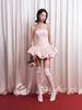Vietnamese Cherry Blossom Pink Lace Strapless Princess Dress - Adult Birthday Gift