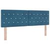 Box Spring Bed with Headboard Dark Blue 200 x 160 cm Velvet