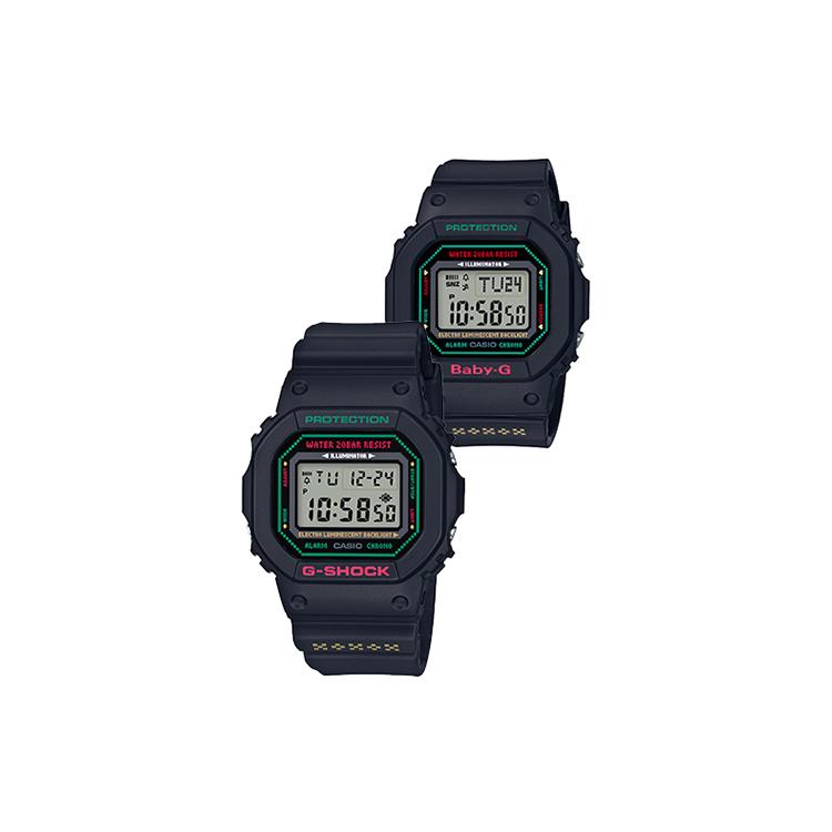 CASIO Unisex Pair Table Series Black Watch LOV-19B-1PR LOV-19B-1PR