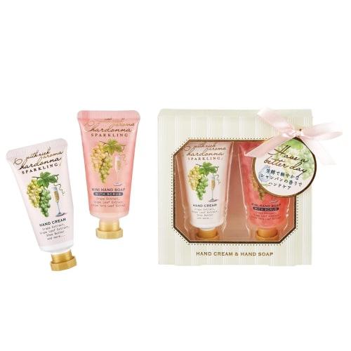

Chardonnay Sparkling Hand Care Gift with White Grape Scent (Gift, Ribbon Wrapping, 1 Hand Cream, 1 Hand Scrub)