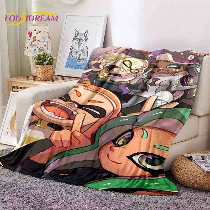 3D Cute Shooting Game Flannel Blanket Throw Blanket for Living Room Bedroom Bed Sofa Picnic Cover Blanket Kids Room Home Decor