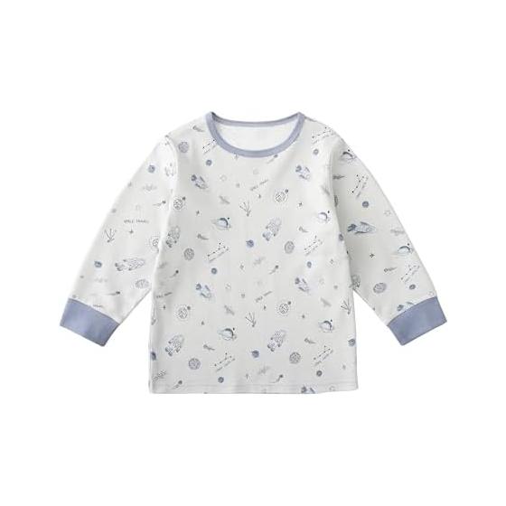 [Clothing embroidery WEAR SHOW] Pajamas, kids, long sleeves, boys, girls, top and bottom set, 11 patterns, 40 count 100% cotton, children's pajamas,