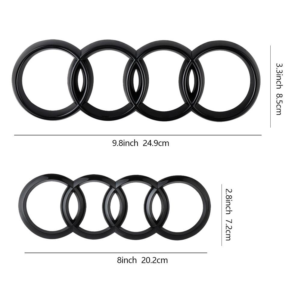 ABS Car Front Grille Rear Trunk Auto Emblem Sticker Decal For Q2 Sline A1 A2 A3 A4 R8 S1 S2 S3 S5 A4L A5 RS RS3 RS4 RS5 RS6