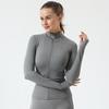 Women's Long Sleeve Zipper Jacket for Running, Yoga, and Fitness - Ideal for Spring, Autumn, and Winter